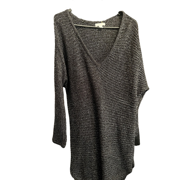 Oversized Metallic Black and Silver Sweater - Picture 1 of 3